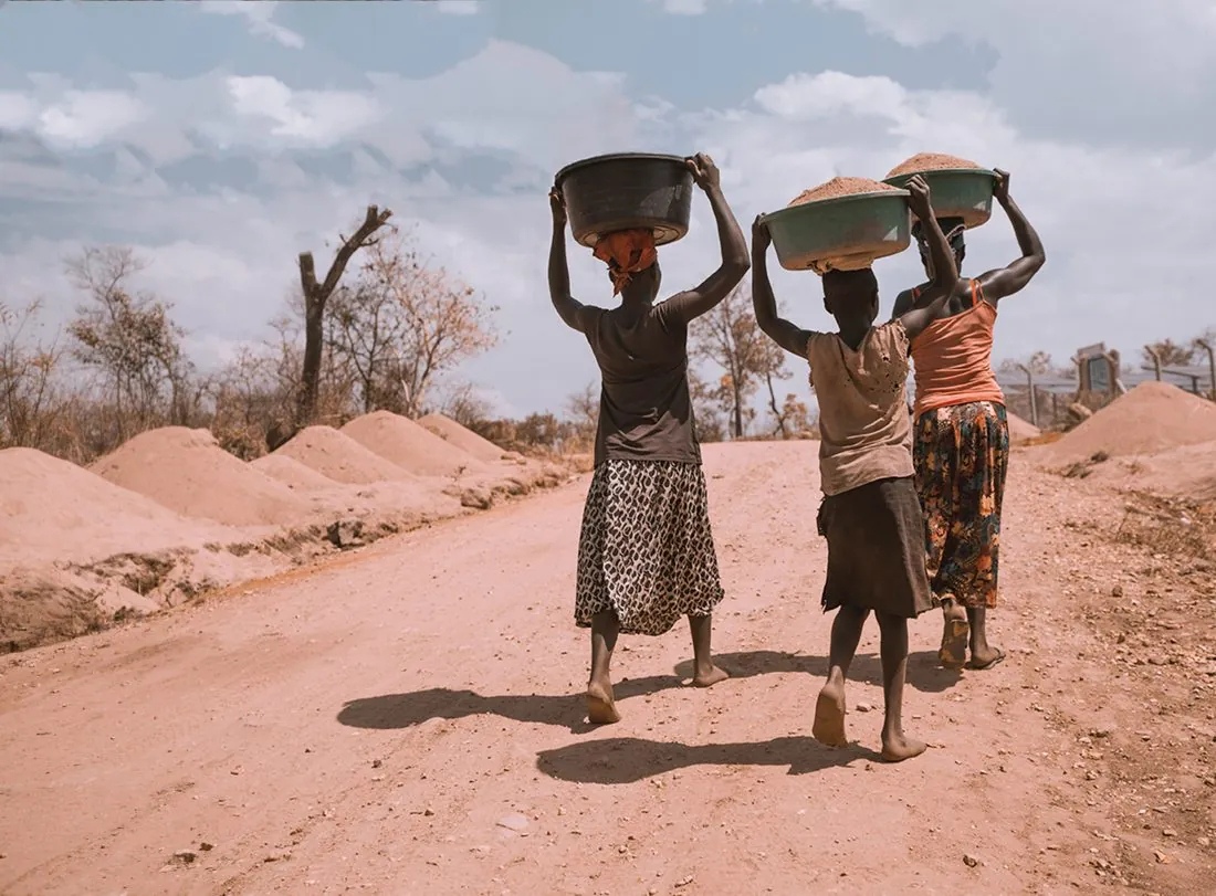 Women walking in Uganda