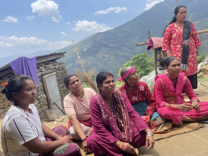 Nepali women in community